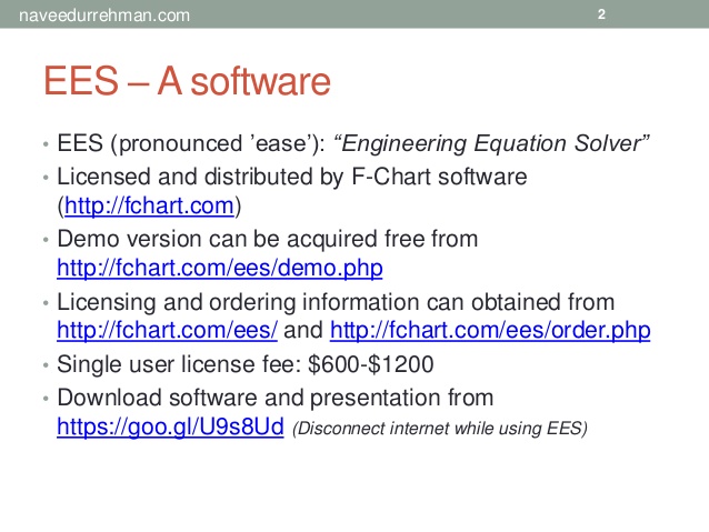 ees engineering equation solver
